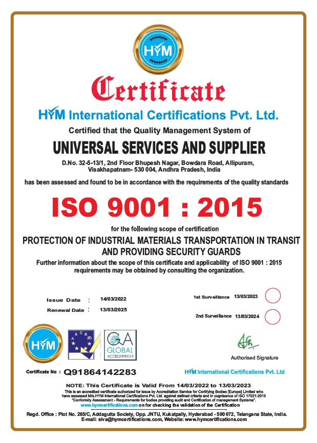 ISO Certificate